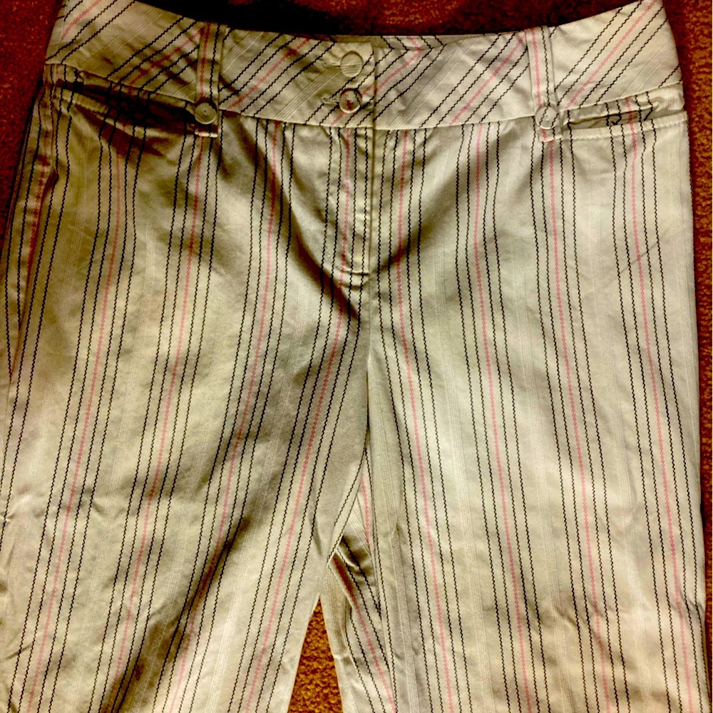 Ann Taylor Loft CAPRIS: Pin Strip Capris